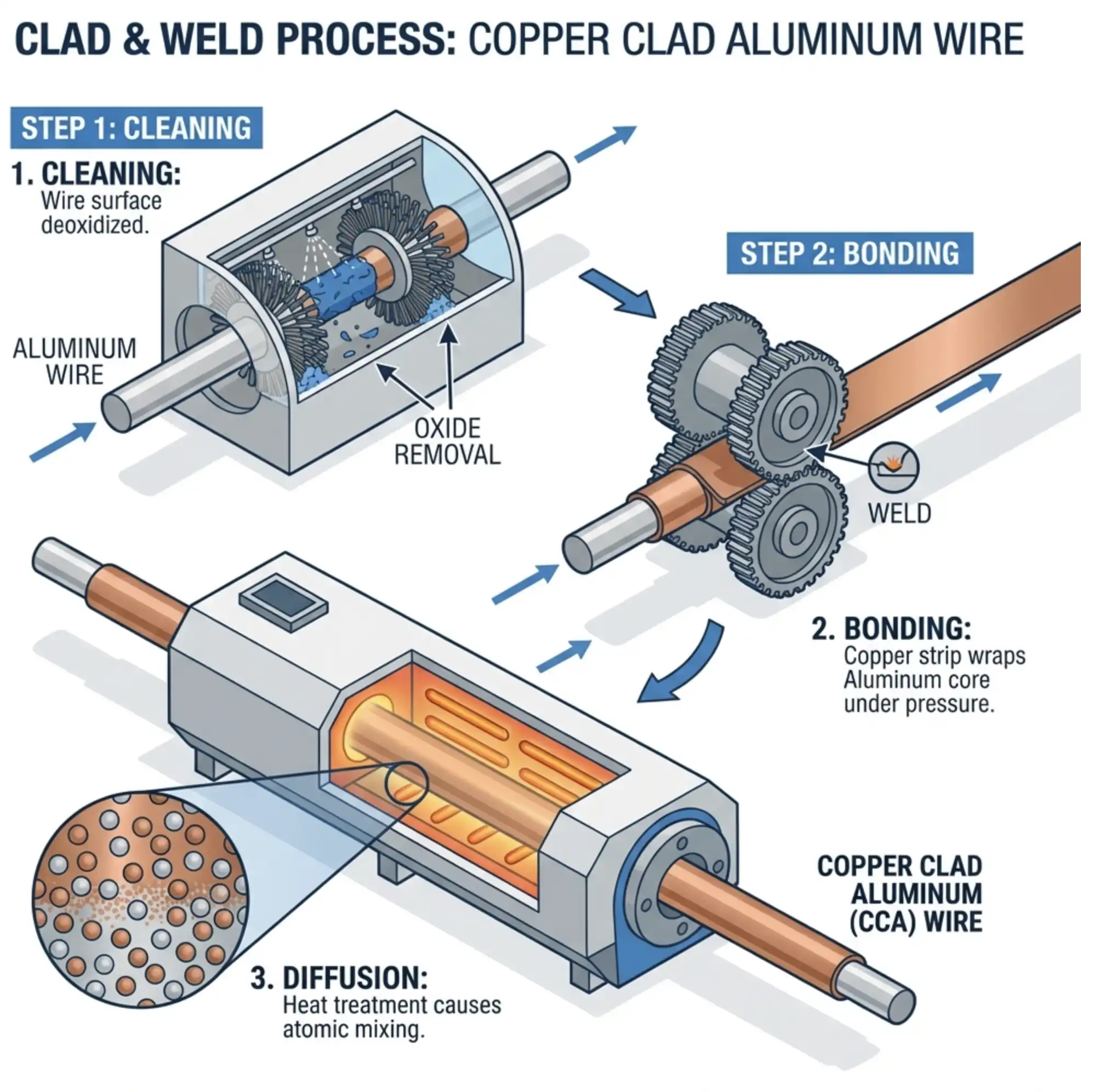 Clad & Weld Process Diagram