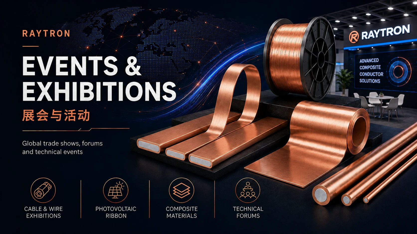 Raytron industry events theme visual